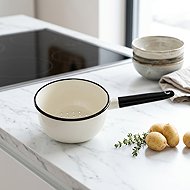Olymp Enamel with handle 16 cm 1,5 l milk - Colander