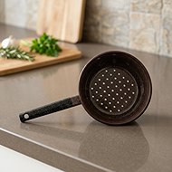 Olymp Enamel long-handled 16 cm 1,5 l brown granite - Colander