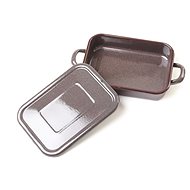 Olymp brown granite, enamel baking dish 22 cm, 1,5 l with lid - Roasting Pan
