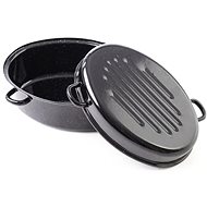 Beryl oval double basin 30 cm, 3 l, black granite - Roasting Pan