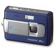 Konica Minolta DiMAGE X60 modrý (blue), 5.4mil., 3x opt. / 4x digit. zoom, int. 15MB + SD/MMC karty - Digital Camera