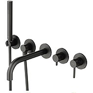OMNIRES Y 5-hole concealed bath mixer, graphite /GR/ (Y1237-1GR) - Tap