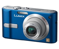 Panasonic LUMIX DMC-FX10EG-A modrý (blue), CCD 6 Mpx, 3x zoom, 2.5" LCD, Li-Ion, SD/ MMC, stabilizát - Digital Camera