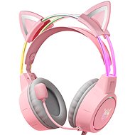 Onikuma X15 PRO With Cat Ears Pink - Gaming Headphones