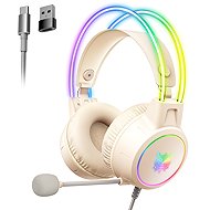 Onikuma X15 Pro with USB-C, USB Off White - Gaming Headphones