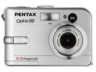 Pentax Optio 50, 5.0 mil. bodů, 3x opt./ 4x dig. zoom, interní paměť 12 MB, SD/MMC karty, LiON - Digital Camera