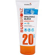 VIVACO Sun Bronz Sunscreen lotion without octocrylene SPF 20 Coral Friendly 200 ml - Sun Lotion