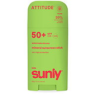 ATTITUDE Mineral Sunscreen Stick Sunly Kids SPF 50+ Watermelon Coco 60 g - Sunscreen