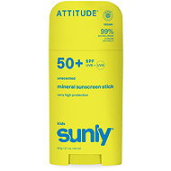 ATTITUDE Mineral Sunscreen Stick Sunly Kids SPF 50+ Unscented 60 g - Sunscreen