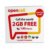 OpenCall Předplacená karta s kreditem 200 Kč + 2GB na měsíc zdarma - SIM karta