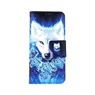 TopQ Case Realme 8 Pro Book Turquoise Wolf 75171 - Phone Case