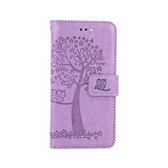 TopQ Case iPhone SE 2022 Book Light Purple Owl Tree 75005 - Phone Case