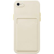 TopQ Cover iPhone SE 2020 with pocket beige 75414 - Phone Cover