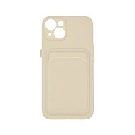 TopQ Cover iPhone 13 with pocket beige 75419 - Phone Cover