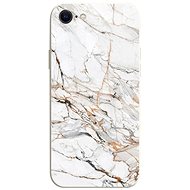 TopQ Cover iPhone SE 2020 Marble white-orange 75362 - Phone Cover