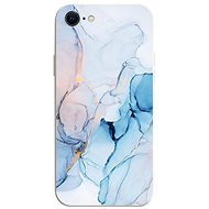 TopQ Cover iPhone SE 2020 Marble blue 75357 - Phone Cover