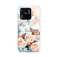 TopQ Cover Xiaomi Redmi 10C Rose with butterfly 76212 - Phone Cover