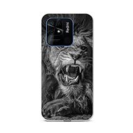 TopQ Cover Xiaomi Redmi 10C Black and white lion 76236 - Phone Cover