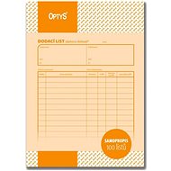 OPTYS 1077 Delivery Note - Form