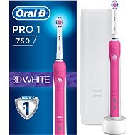 Oral-B Pro 750 3D White Pink + Travel Case - Electric Toothbrush