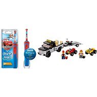 Oral-B Vitality Kids Cars + LEGO City 60148 Závodný tím štvorkoliek - Sada