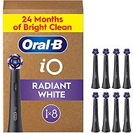 Oral-B iO Radiant White Black, Original Round Replacement Brush Heads, 8 Pcs - Toothbrush Replacement Head