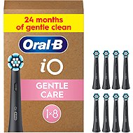 Oral-B iO Gentle Care Black, Genuine Replacement Round Brush Heads, 8pcs - Toothbrush Replacement Head