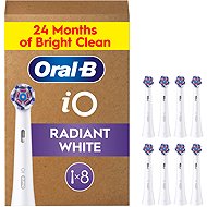 Oral-B iO Radiant White, Original Replacement Round Brush Heads, 8pcs - Toothbrush Replacement Head