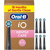 Oral-B iO Gentle Care Black, Genuine Round Replacement Brush Heads, 6-Pack - Toothbrush Replacement Head