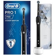 Oral-B Pro 750 Cross Action, Black + Travel Case - Electric Toothbrush