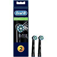 Oral-B CrossAction Brush Head with CleanMaximiser Technology, Black Series, Pack of 2 - Replacement Head