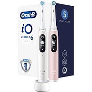 Oral-B iO Series 6 Duo White & Pink Sand magnetické zubné kefky - Elektrická zubná kefka