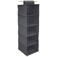 ORDINETT Hänge-Organizer mit 5 Fächern, 120 × 30 × 30 cm, grau - Organizer