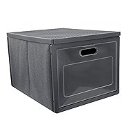 ORDINETT Storage box 31 l folding grey 41 × 31 × 25 cm - Storage Box