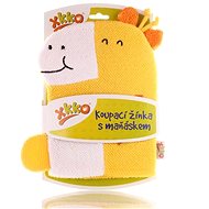 XKKO washcloth with puppet (BA) - Giraffe - Washcloth