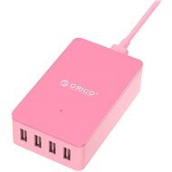 Orico Charger 4x USB rózsaszín - Töltő adapter