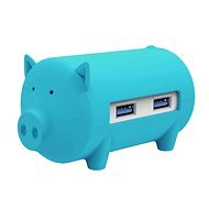 ORICO Piggy 3× USB 3.0 hub + SD card reader blue - USB hub