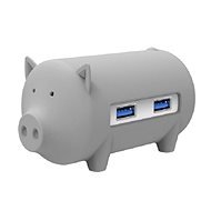 ORICO Piggy 3x USB 3.0 Hub + SD Card Reader, Grey - USB Hub