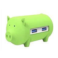 ORICO Piggy 3× USB 3.0 hub + SD card reader green - USB Hub