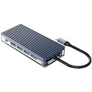 Orico USB-C Hub 11 in 1 Transparent, SD/TF reader, Power Delievery, Ethernet, VGA, Audio - USB Hub