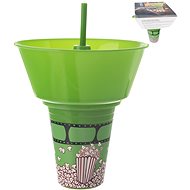 ORION Cup with bowl Snack popcorn + straw 0,55 l UH - Children's Dining Set