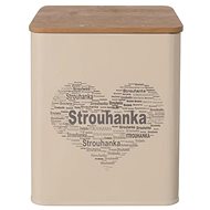 HEART Metal/Wood Breadcrumb Container 11,5x11,5x14cm - Storage Jar