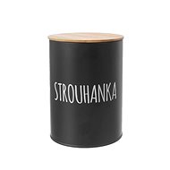 ORION Tin/bamboo box 11 cm diameter Shredded bread BLACK - Storage Jar