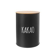 ORION Tin/bamboo box 11 cm diameter Cocoa BLACK - Storage Jar