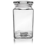 Square Glass Jar with Lid 1.4l - Container