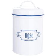 BLUE LINE Round Metal RICE Box diam. 11cm - Storage Jar