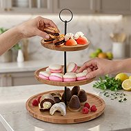 Koopman Food stand 3 tier bamboo - Tiered Stand