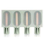 ORION Popsicle mould with lid × 4 + Wooden sticks green silicone/PP - Ice Pop Mould