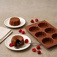 ORION Cupcake mould 6 brown silicone - Baking Mould