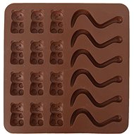 ORION Silicone Form Teddy Bears and Earthworms, BROWN - Mould